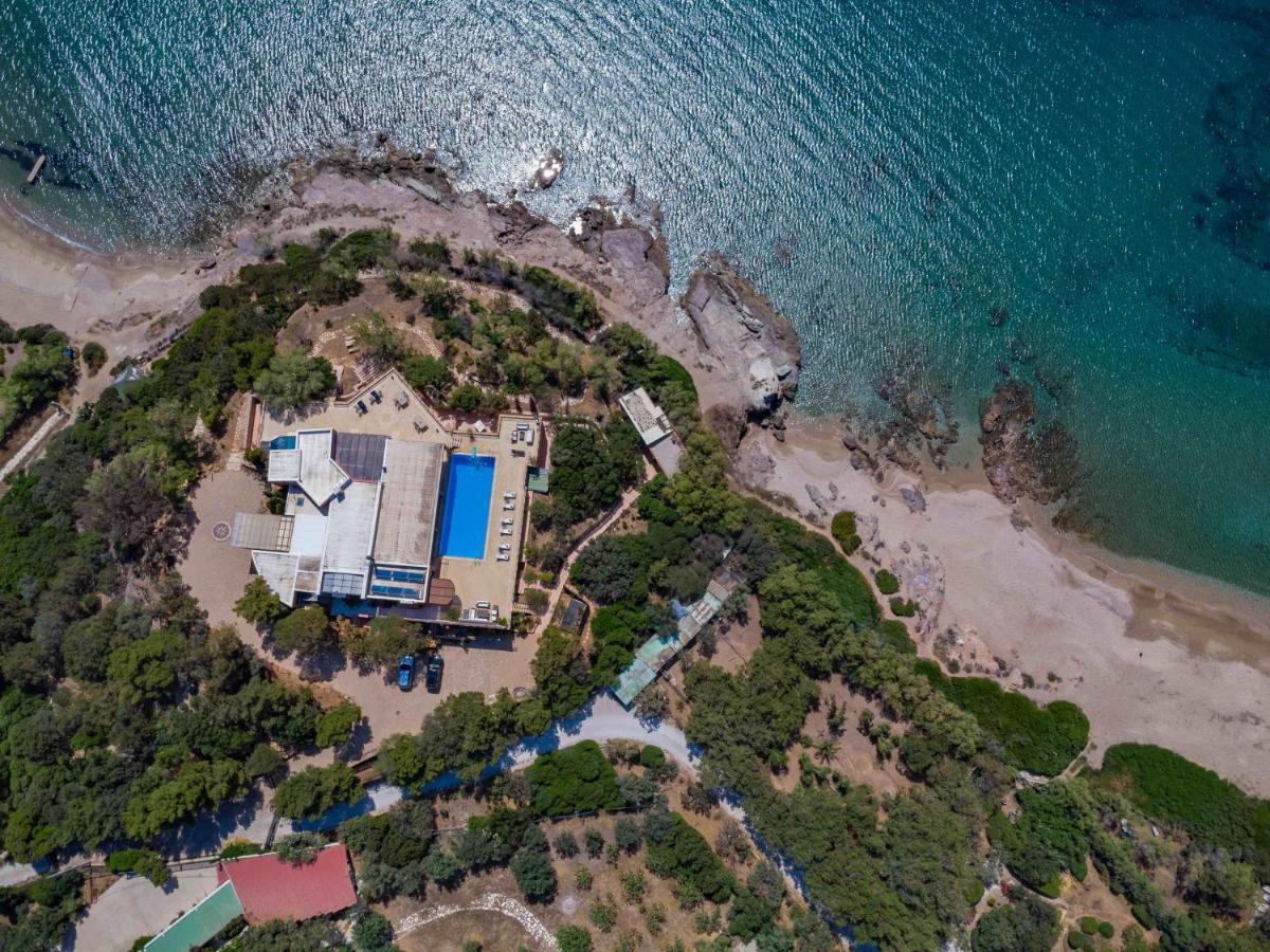 Black Diamond Beachfront Pool Villa Pasithea In Sounio, Athens Sounion Exterior photo