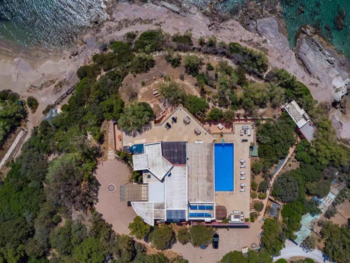 Black Diamond Beachfront Pool Villa Pasithea In Sounio, Athens Sounion Exterior photo