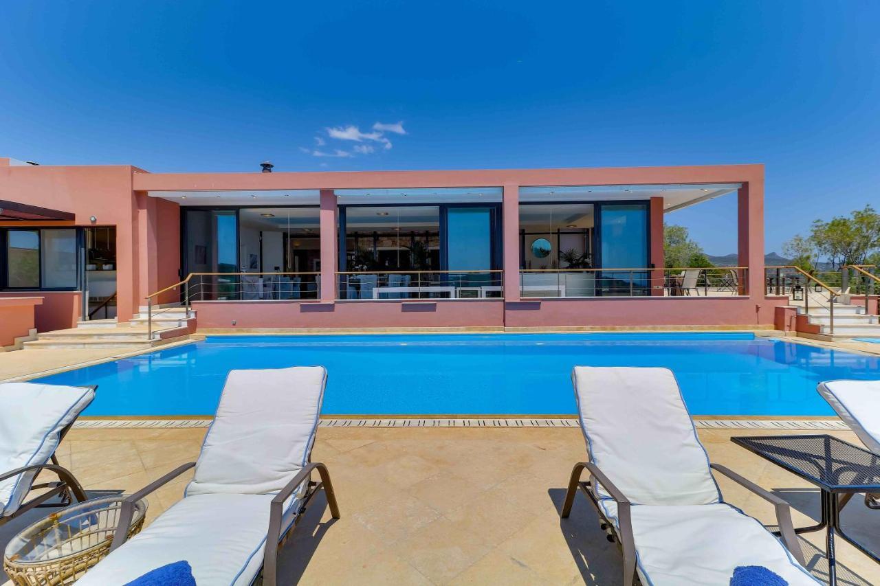 Black Diamond Beachfront Pool Villa Pasithea In Sounio, Athens Sounion Exterior photo